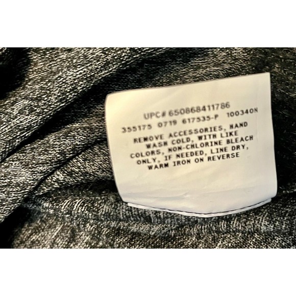 BCX Long Sleeve Womens Top Heather Black Size M NWOT - Picture 4 of 7